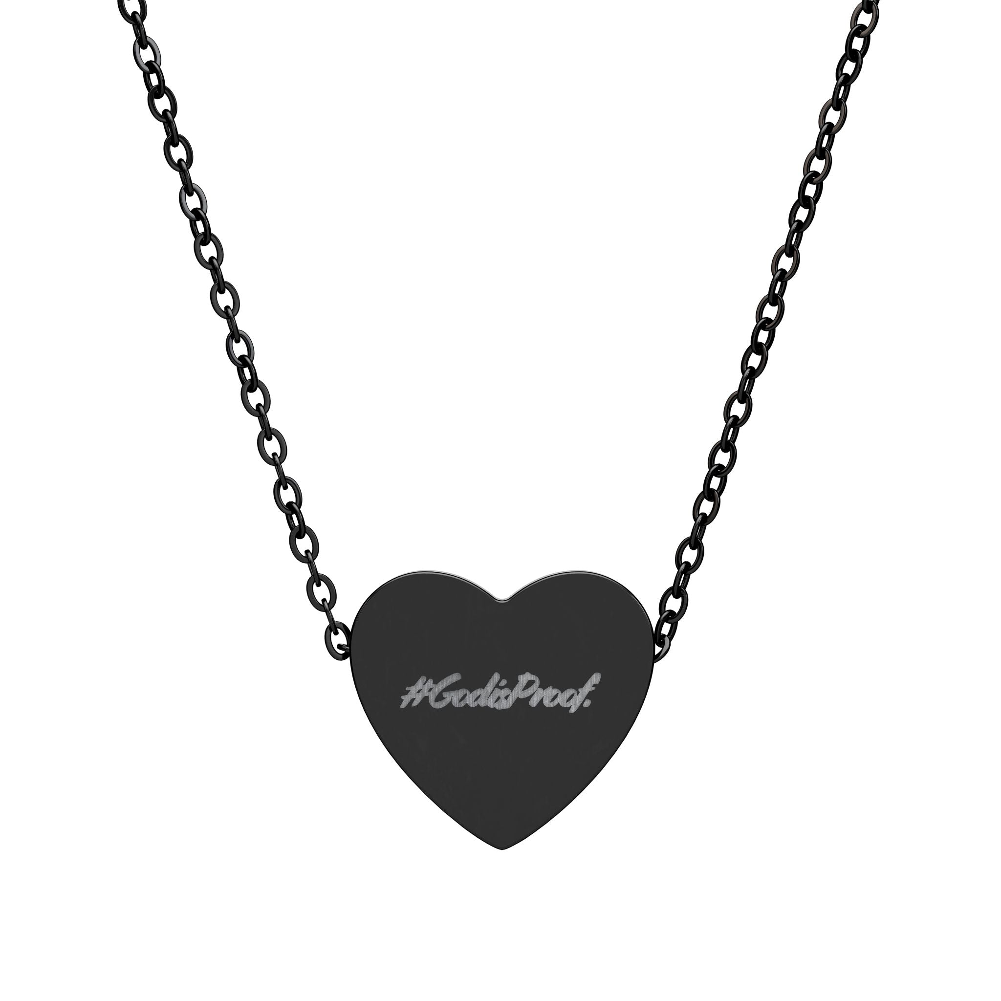 Engraved Heart Necklace — Personalized Script Name Pendant (Silver or Rose Gold)
