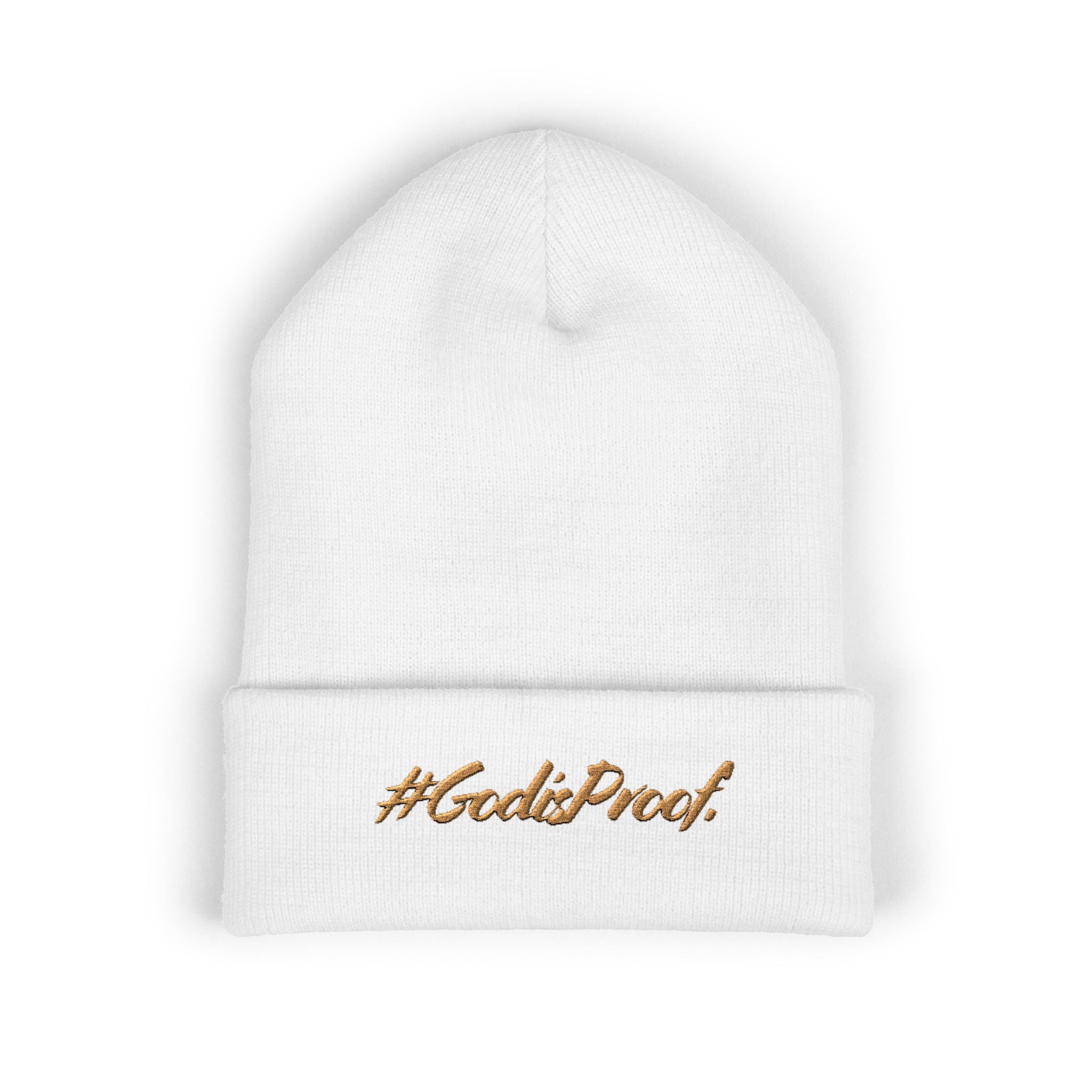 #GoldProof Embroidered Cuffed Beanie