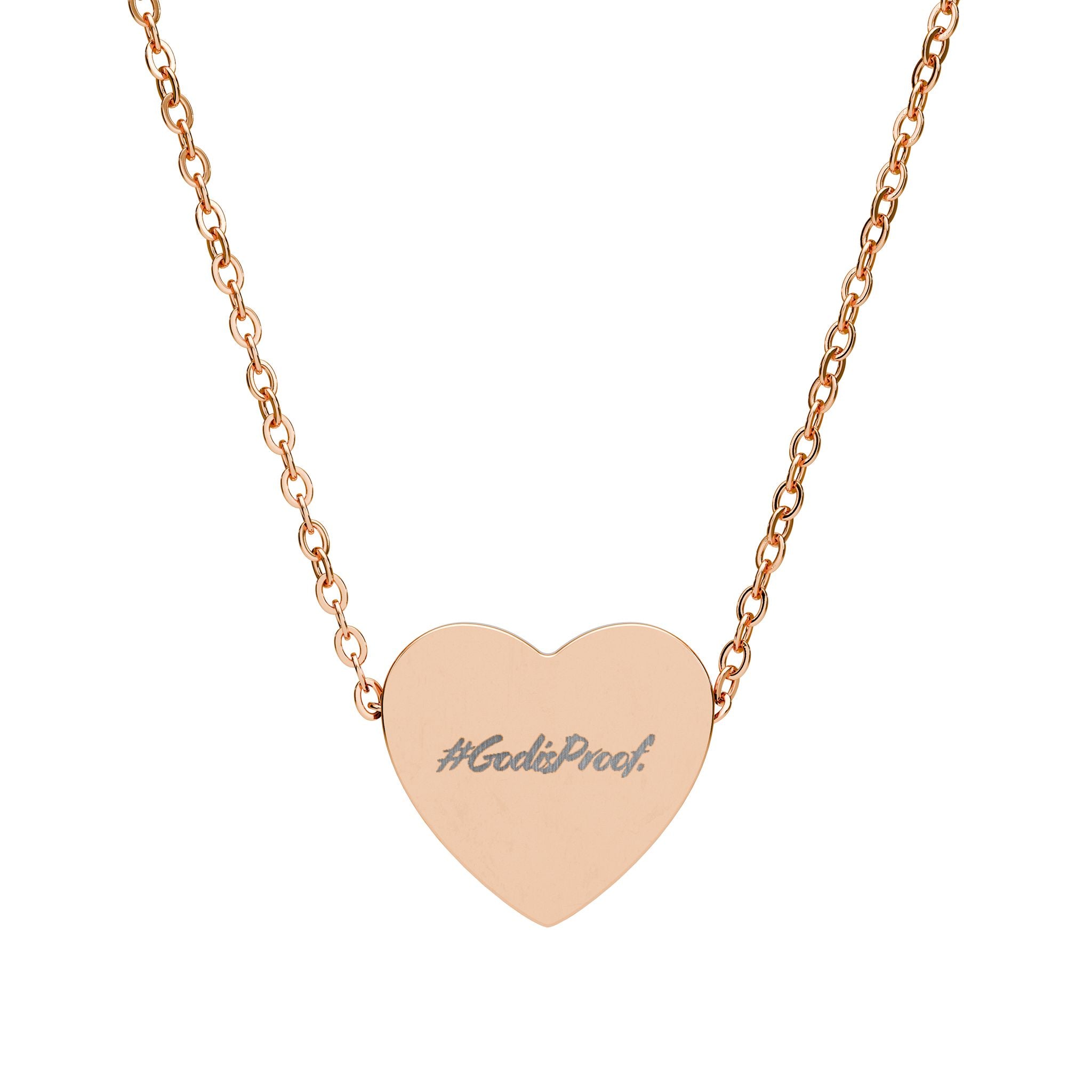 Engraved Heart Necklace — Personalized Script Name Pendant (Silver or Rose Gold)