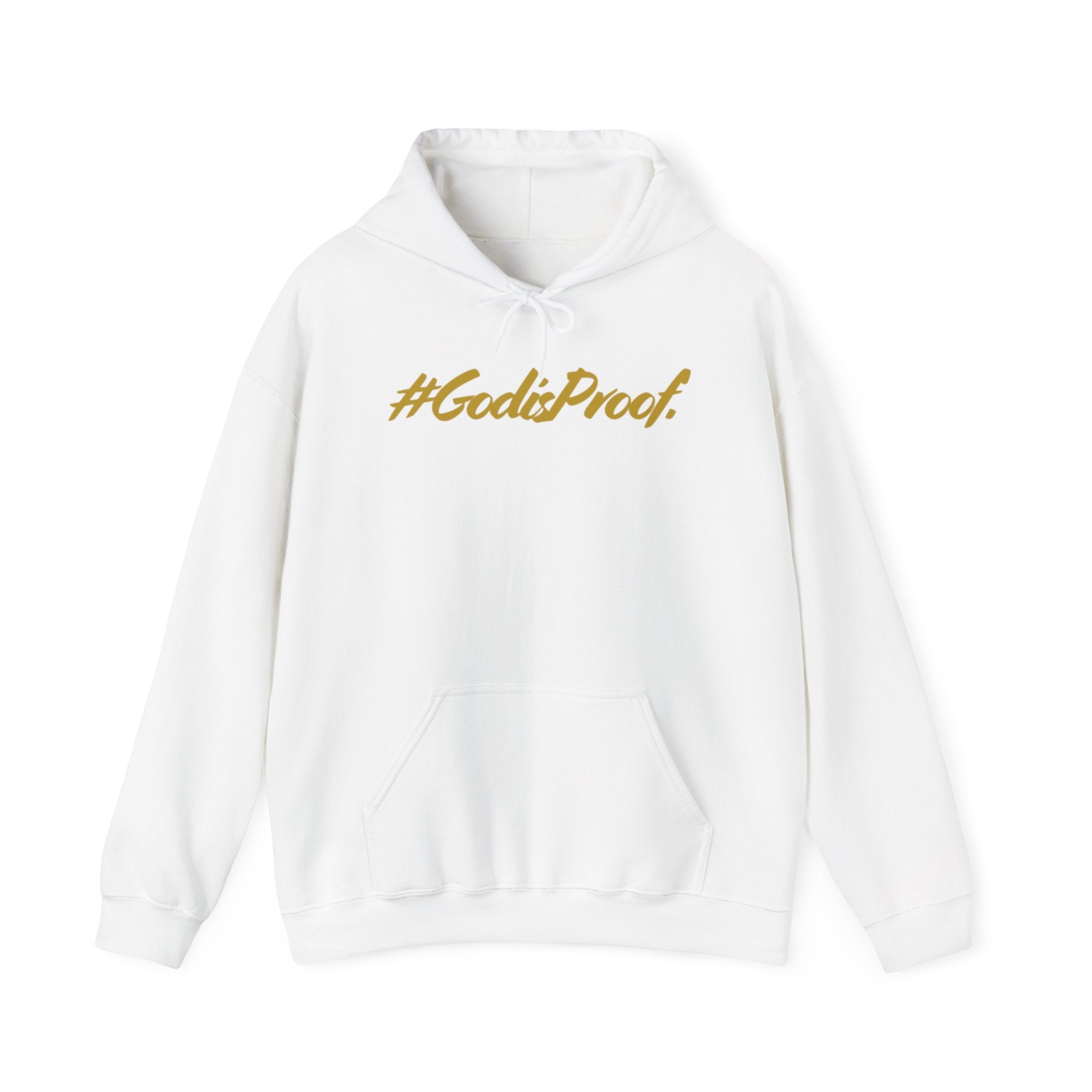 #GodisProof Hoodie — Christian Faith Gold Script Pullover